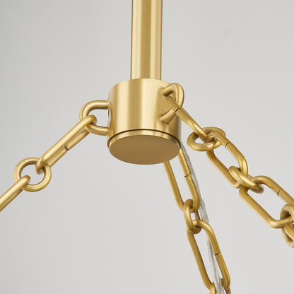 Mitzi by Hudson Valley Lighting Belle Chandelier in Aged Brass / Textured Black Combo, detail view 2