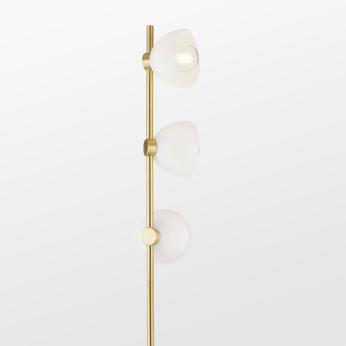 Mitzi by Hudson Valley Lighting Belle Floor Lamp in Aged Brass, detail view 1