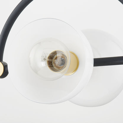 Mitzi by Hudson Valley Lighting Belle Island Light in Aged Brass / Textured Black Combo, detail view 1