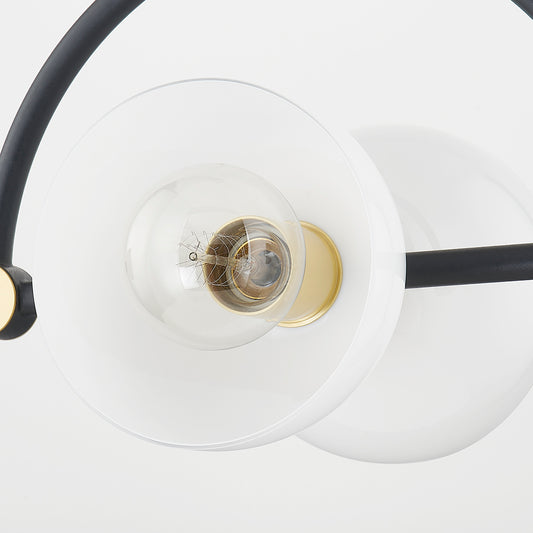 Mitzi by Hudson Valley Lighting Belle Island Light in Aged Brass / Textured Black Combo, detail view 1