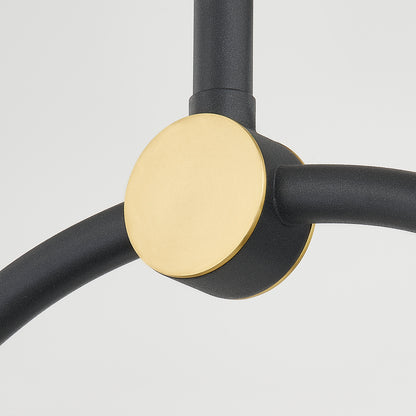 Mitzi by Hudson Valley Lighting Belle Island Light in Aged Brass / Textured Black Combo, detail view 2