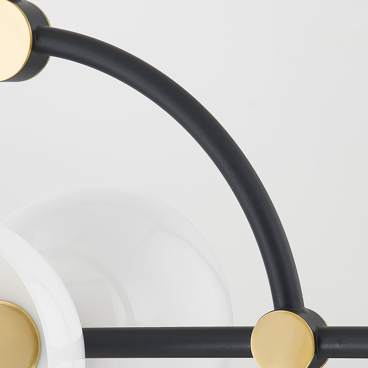 Mitzi by Hudson Valley Lighting Belle Island Light in Aged Brass / Textured Black Combo, detail view 3