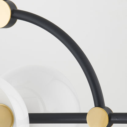 Mitzi by Hudson Valley Lighting Belle Island Light in Aged Brass / Textured Black Combo, detail view 3