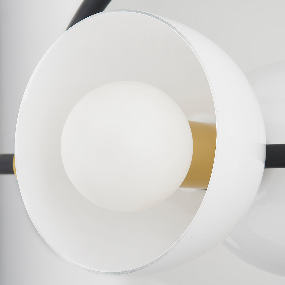 Mitzi by Hudson Valley Lighting Belle Island Light in Aged Brass / Textured Black Combo, detail view 4