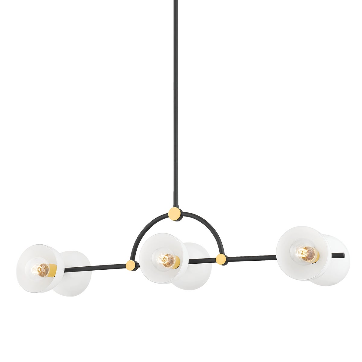 Mitzi by Hudson Valley Lighting Belle Island Light in Aged Brass / Textured Black Combo