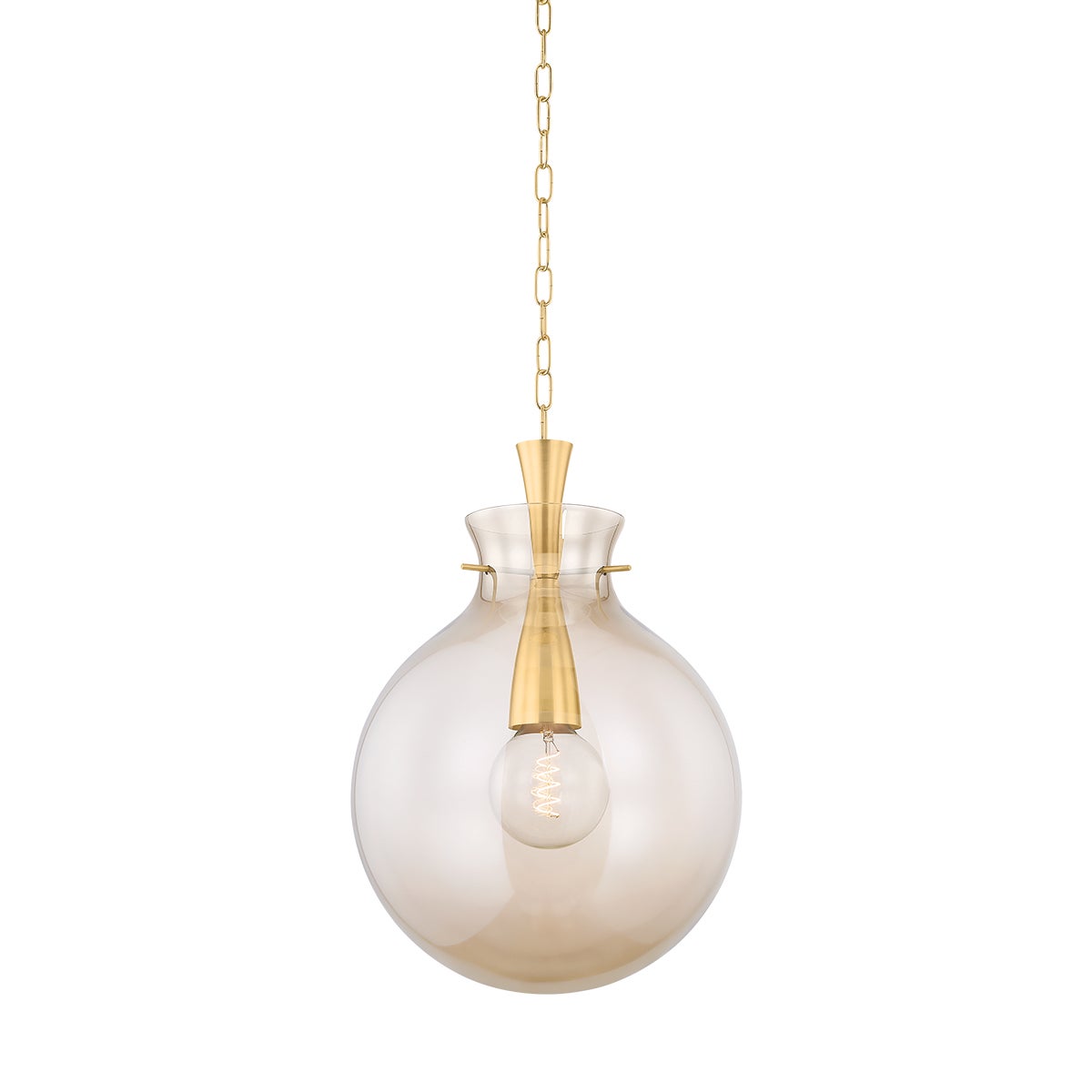 Mitzi by Hudson Valley Lighting Benita Large Pendant in Aged Brass