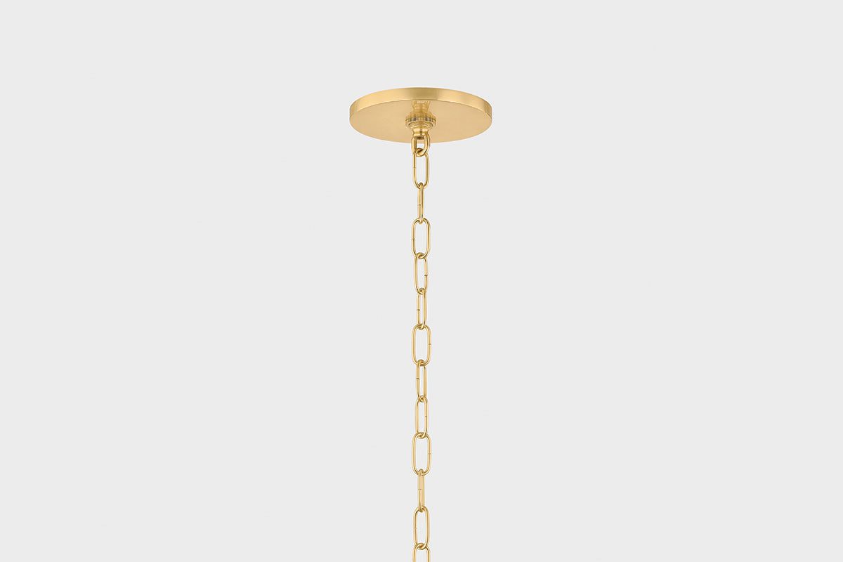 Mitzi by Hudson Valley Lighting Benita Large Pendant in Aged Brass, detail view 1