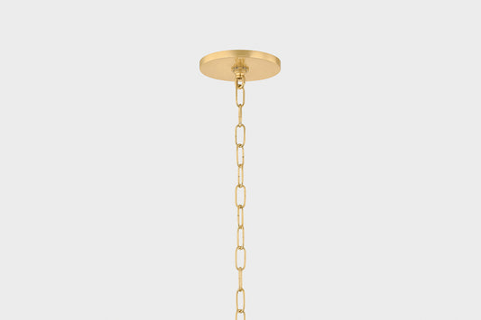 Mitzi by Hudson Valley Lighting Benita Large Pendant in Aged Brass, detail view 1