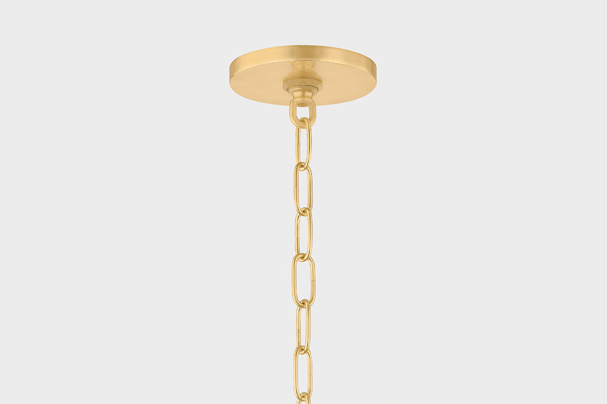 Mitzi by Hudson Valley Lighting Benita Small Pendant in Aged Brass, detail view 1