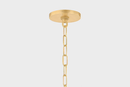 Mitzi by Hudson Valley Lighting Benita Small Pendant in Aged Brass, detail view 1