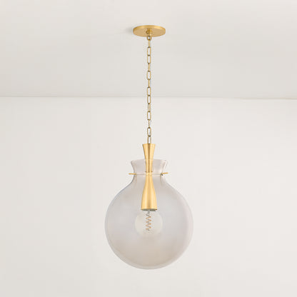 Mitzi by Hudson Valley Lighting Benita Large Pendant in Aged Brass, detail view 3