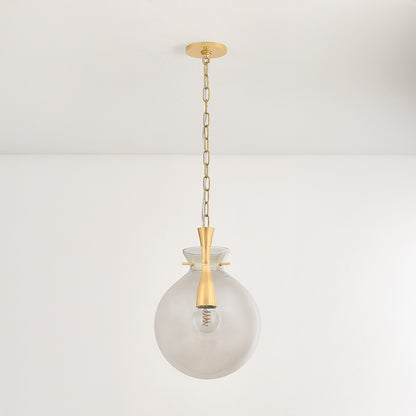 Mitzi by Hudson Valley Lighting Benita Small Pendant in Aged Brass, detail view 3