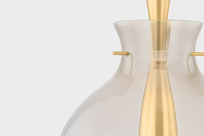 Mitzi by Hudson Valley Lighting Benita Large Pendant in Aged Brass, detail view 4