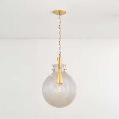 Mitzi by Hudson Valley Lighting Benita Large Pendant in Aged Brass, detail view 5
