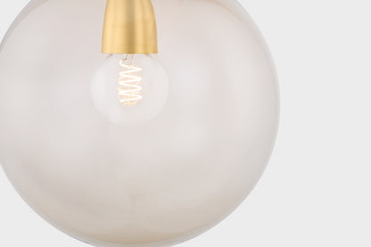 Mitzi by Hudson Valley Lighting Benita Small Pendant in Aged Brass, detail view 6