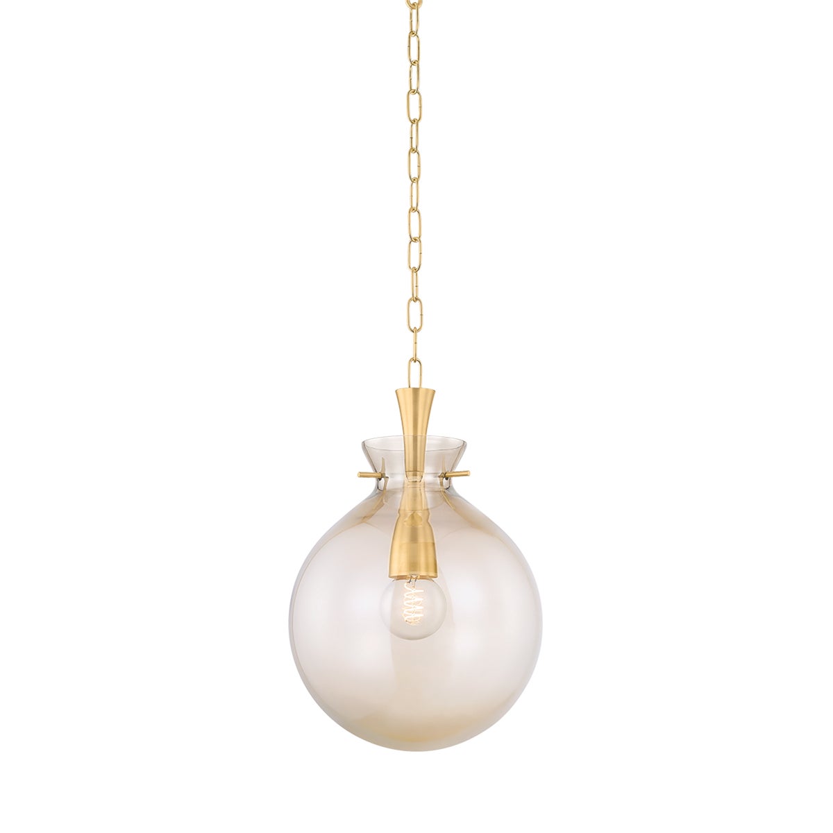 Mitzi by Hudson Valley Lighting Benita Small Pendant in Aged Brass
