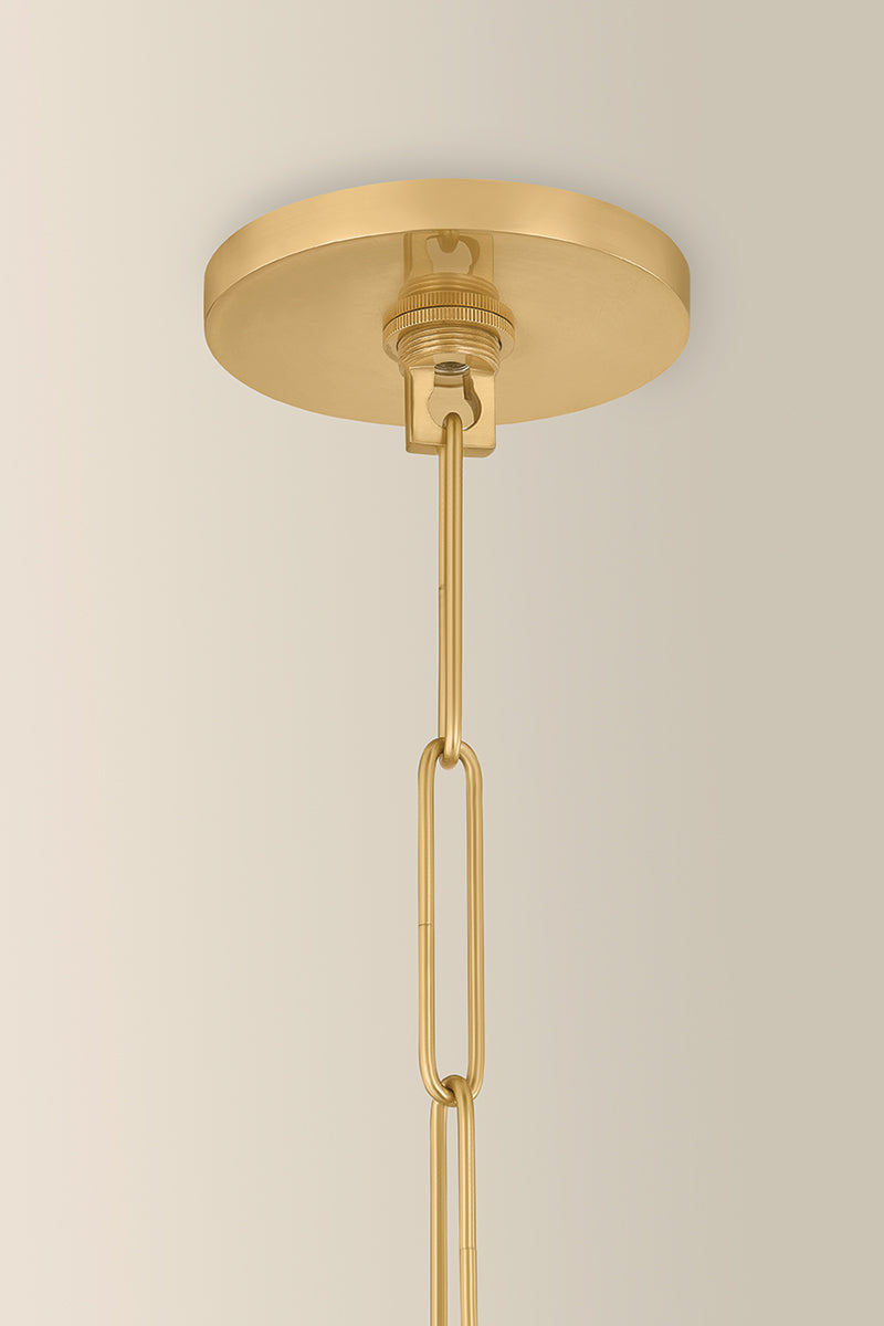 Mitzi by Hudson Valley Lighting Bernadine Large Pendant in Aged Brass, detail view 1