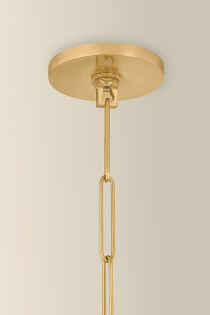 Mitzi by Hudson Valley Lighting Bernadine Large Pendant in Aged Brass, detail view 1