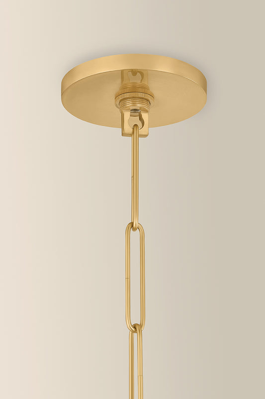 Mitzi by Hudson Valley Lighting Bernadine Large Pendant in Aged Brass, detail view 1