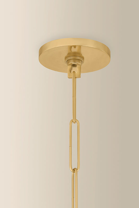 Mitzi by Hudson Valley Lighting Bernadine Small Pendant in Aged Brass, detail view 1