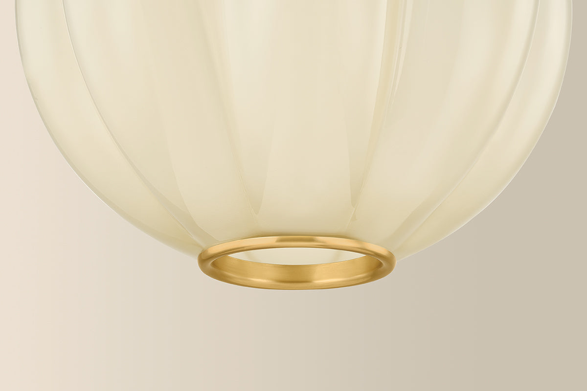 Mitzi by Hudson Valley Lighting Bernadine Large Pendant in Aged Brass, detail view 4