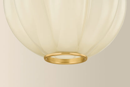 Mitzi by Hudson Valley Lighting Bernadine Large Pendant in Aged Brass, detail view 4