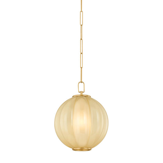 Mitzi by Hudson Valley Lighting Bernadine Small Pendant in Aged Brass