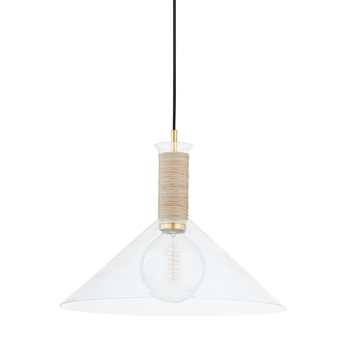 Mitzi by Hudson Valley Lighting Besa Large Pendant in Aged Brass