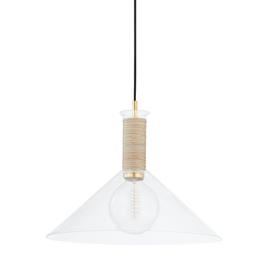 Mitzi by Hudson Valley Lighting Besa Large Pendant in Aged Brass
