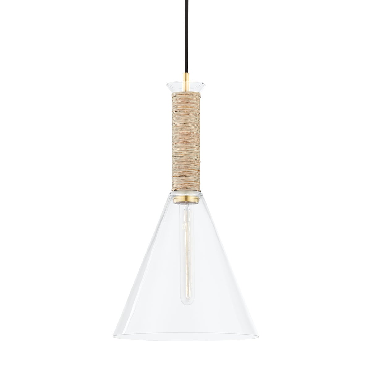 Mitzi by Hudson Valley Lighting Besa Small Pendant in Aged Brass