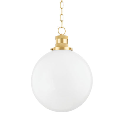 Mitzi by Hudson Valley Lighting Beverly Large Pendant in Aged Brass