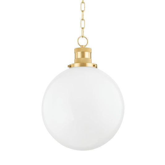 Mitzi by Hudson Valley Lighting Beverly Large Pendant in Aged Brass