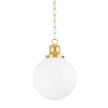Mitzi by Hudson Valley Lighting Beverly Small Pendant in Aged Brass