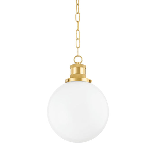 Mitzi by Hudson Valley Lighting Beverly Small Pendant in Aged Brass