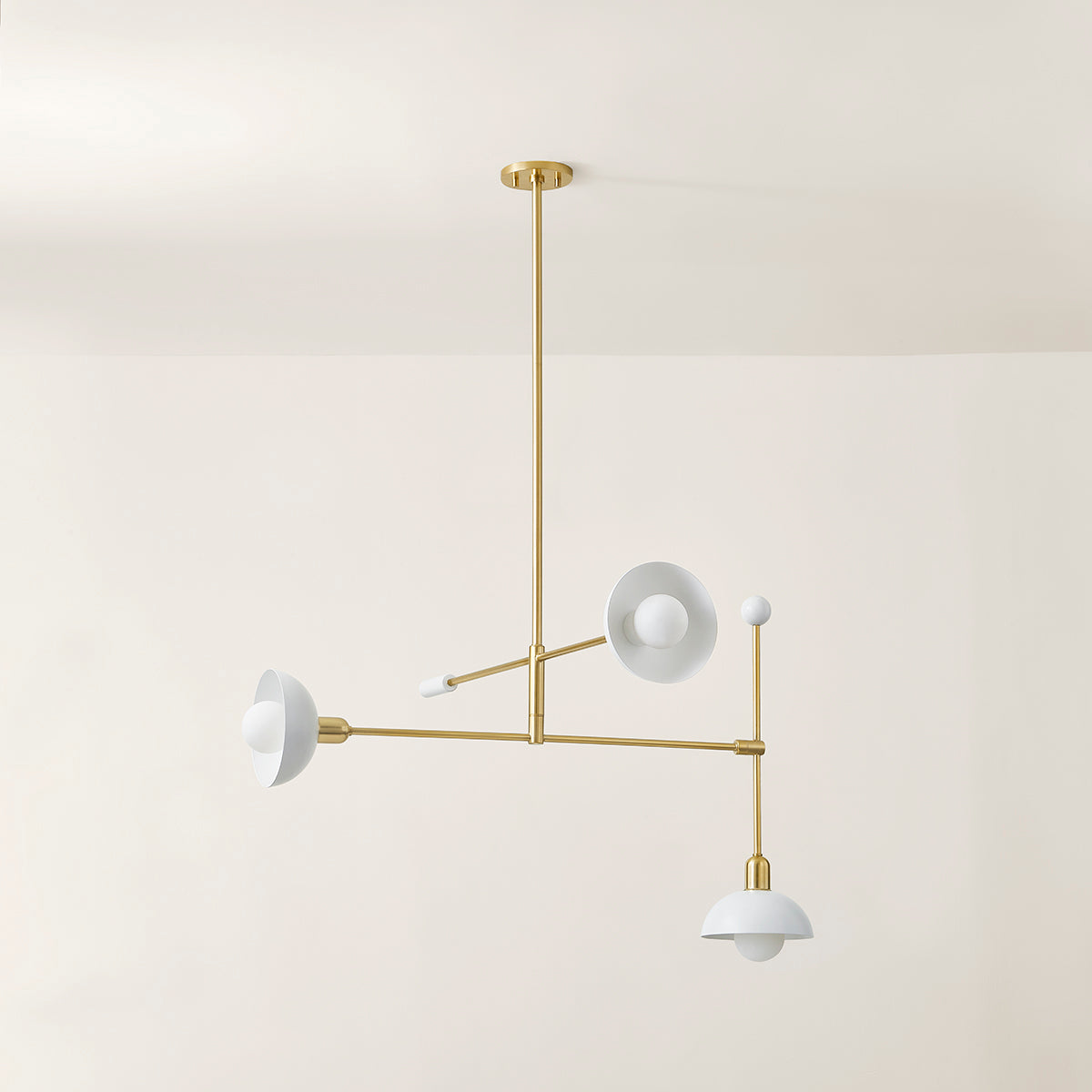 Mitzi by Hudson Valley Lighting Billie Chandelier in Aged Brass / Soft White, detail view 3