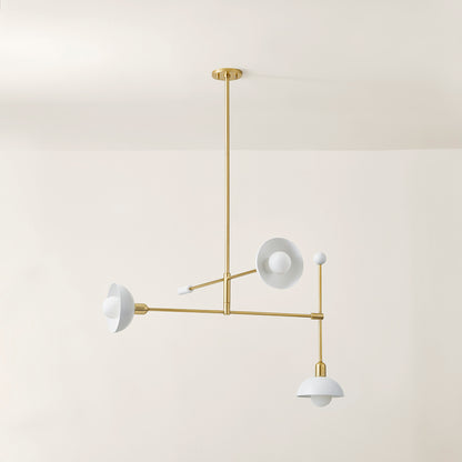 Mitzi by Hudson Valley Lighting Billie Chandelier in Aged Brass / Soft White, detail view 3