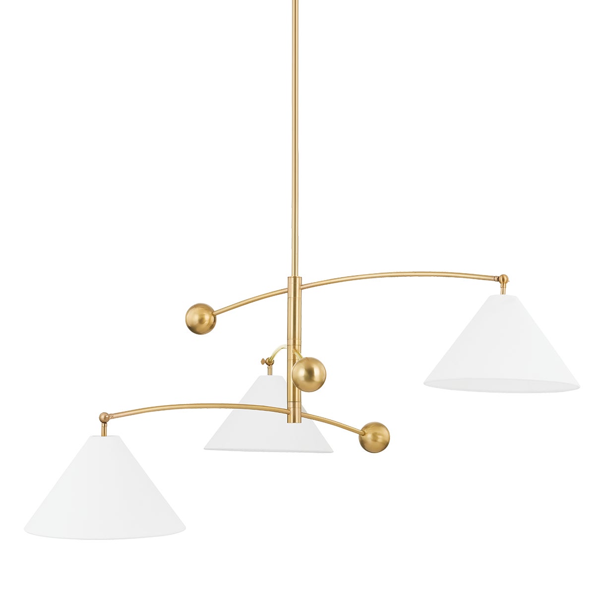 Mitzi by Hudson Valley Lighting Birdie Chandelier in Aged Brass