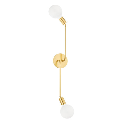 Mitzi by Hudson Valley Lighting Blakely Wall Sconce in Aged Brass