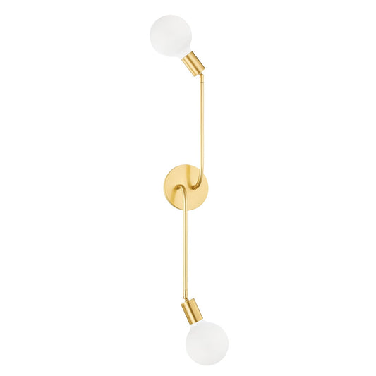 Mitzi by Hudson Valley Lighting Blakely Wall Sconce in Aged Brass