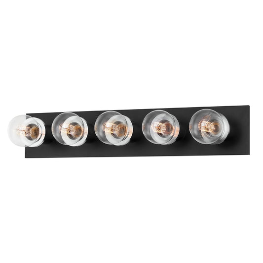 Mitzi by Hudson Valley Lighting Brandi 5-Light Bath & Vanity Light in Polished Chrome / Soft Black