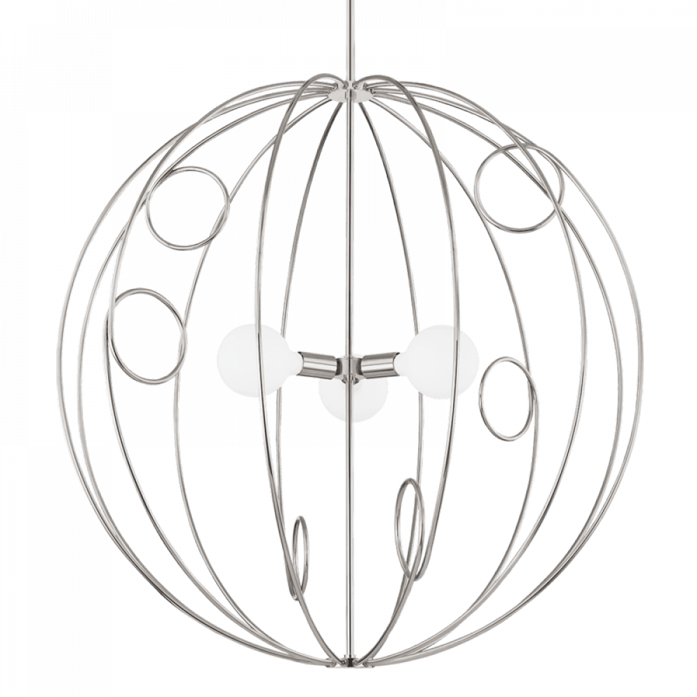 Mitzi by Hudson Valley Lighting Alanis Large Pendant Polished Nickel, Nickel