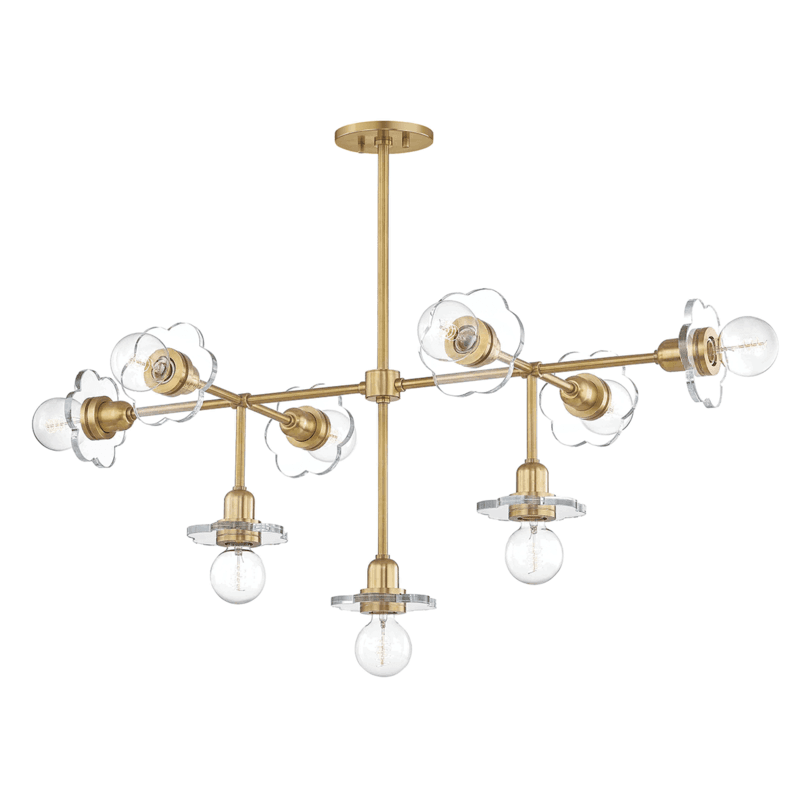 Mitzi by Hudson Valley Lighting Alexa Chandelier Antique Brass, Aged Brass