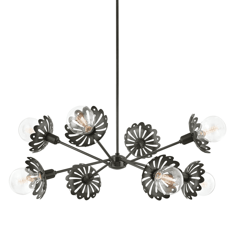 Mitzi by Hudson Valley Lighting Alyssa Chandelier, 8-Light, LED, Old Bronze, 42"W (H353808-OB 608UAK7) Olde Bronze, Bronze