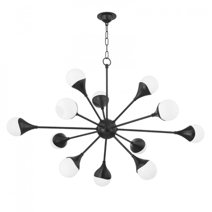 Mitzi by Hudson Valley Lighting Ariana Chandelier Black