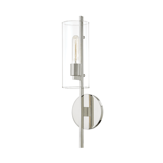 Mitzi by Hudson Valley Lighting Ariel Wall Sconce Nickel, Polished Nickel