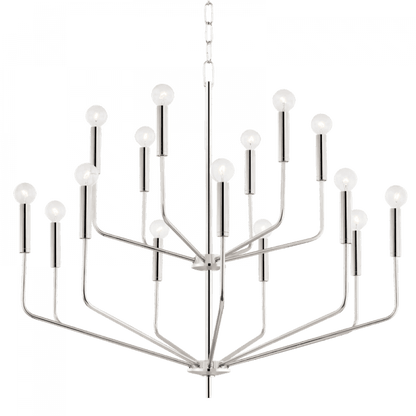 Mitzi by Hudson Valley Lighting Bailey Chandelier Polished Nickel, Nickel