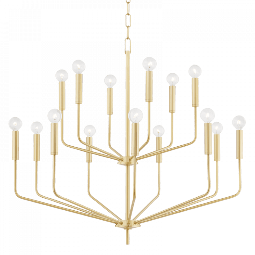 Mitzi by Hudson Valley Lighting Bailey Chandelier Aged Brass, Brass