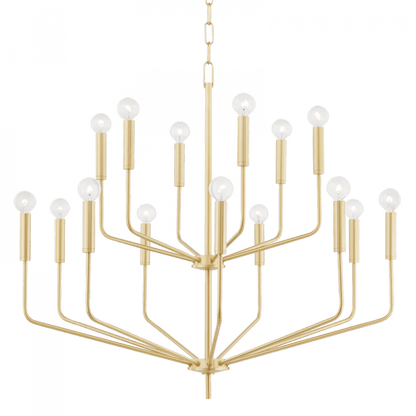 Mitzi by Hudson Valley Lighting Bailey Chandelier Aged Brass, Brass