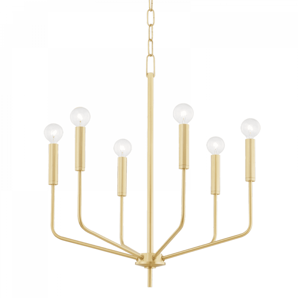 Mitzi by Hudson Valley Lighting Bailey Chandelier Aged Brass, Brass
