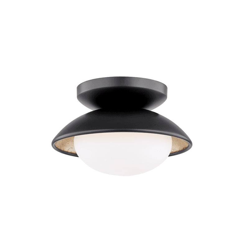 Mitzi by Hudson Valley Lighting Cadence Semi-Flush Mount Black, Gold Leaf